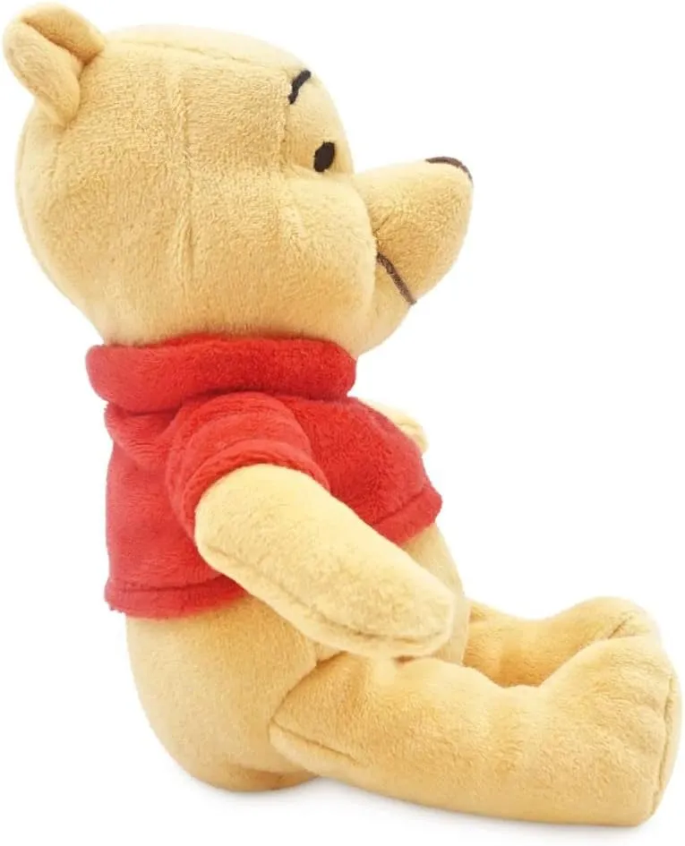 Disney Store Official Mini Bean Bag Plushies - Pooh - Cute Stuffed Animal with Detailed Sculpting, Embroidered Features, Bean Bag Bottom Plush Toys for Kids