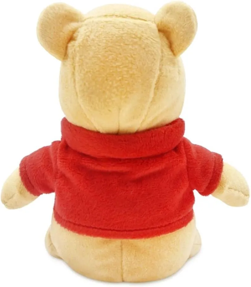 Disney Store Official Mini Bean Bag Plushies - Pooh - Cute Stuffed Animal with Detailed Sculpting, Embroidered Features, Bean Bag Bottom Plush Toys for Kids