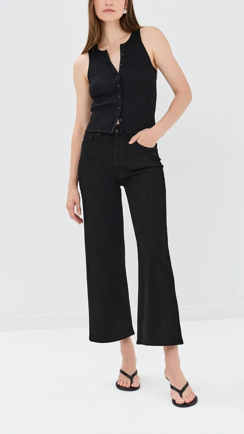 DL1961 Women's Hepburn Wide Leg Jeans: High Rise Vintage