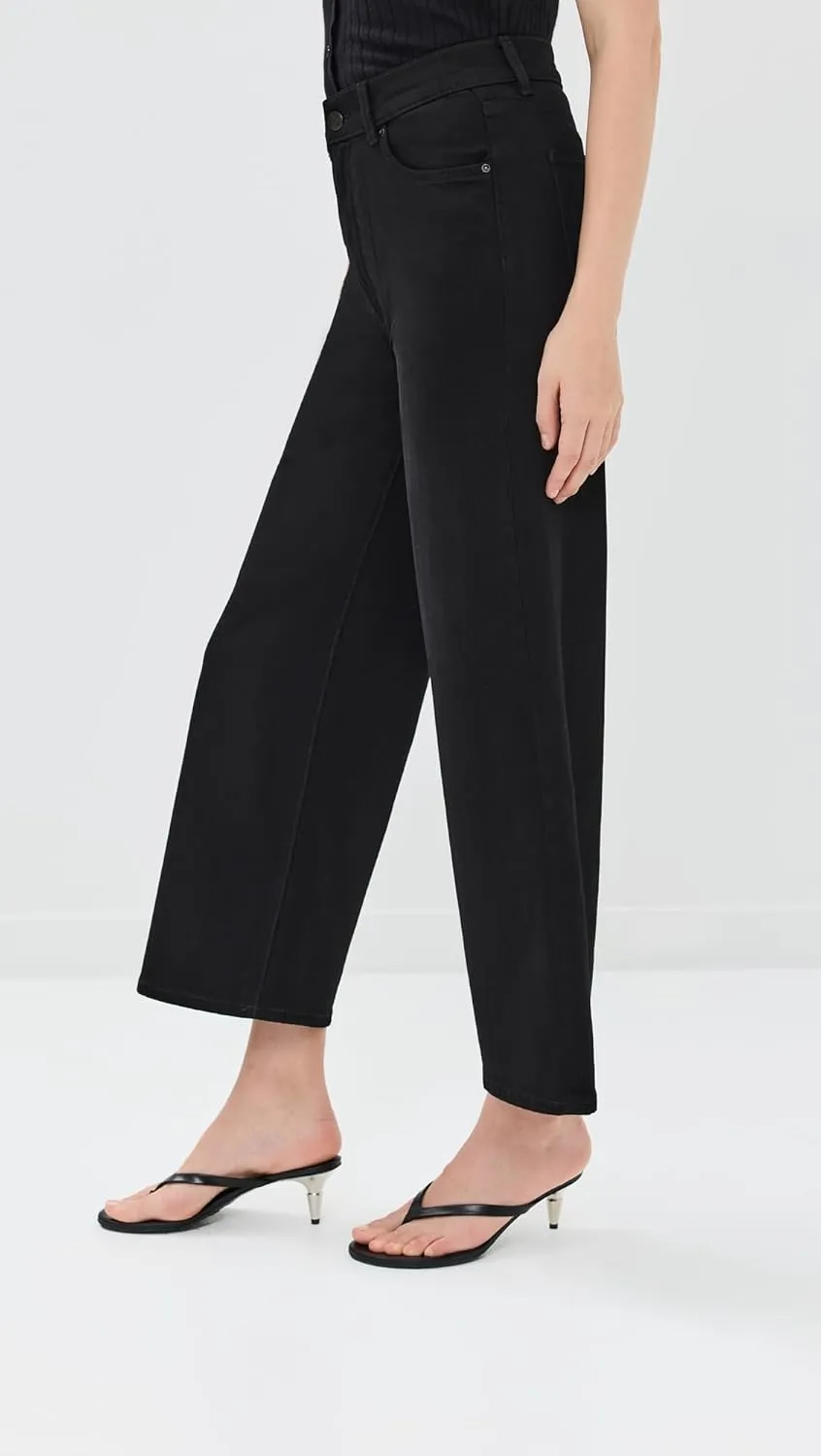 DL1961 Women's Hepburn Wide Leg Jeans: High Rise Vintage