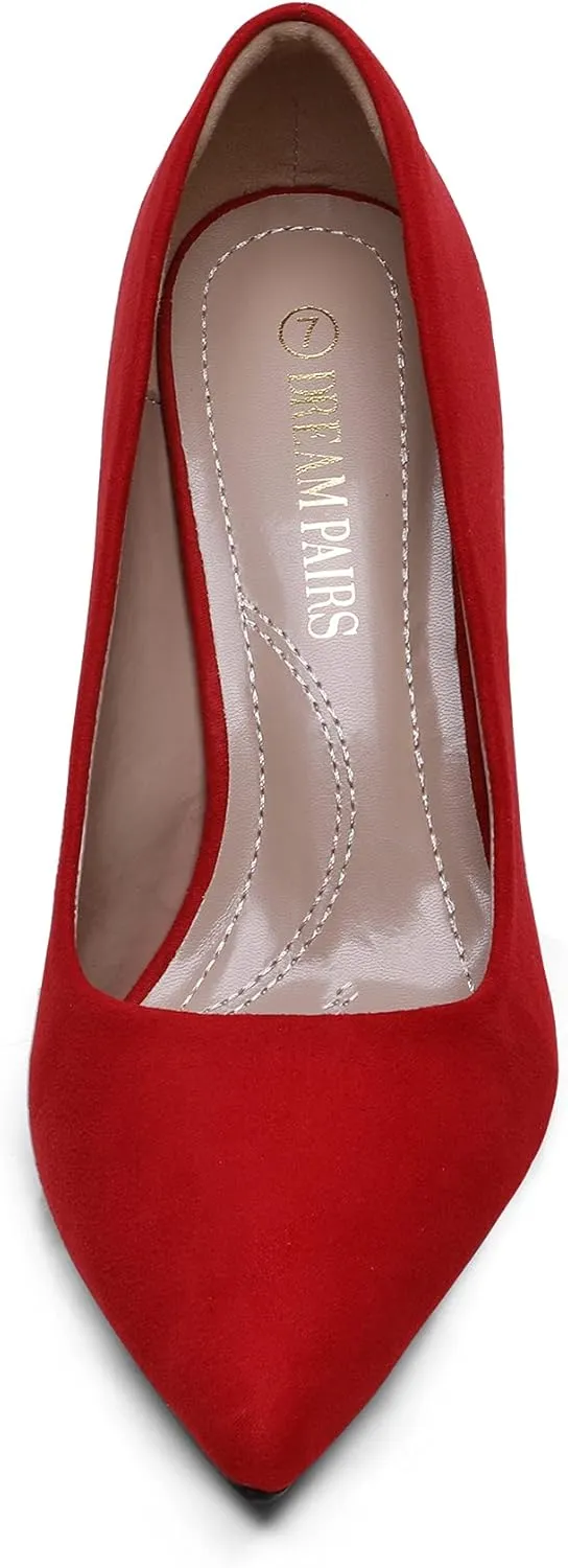 DREAM PAIRS Women's High Stiletto Heels Closed Pointed Toe Dress Pumps Shoes for Wedding Work Office Business, 3 Inches