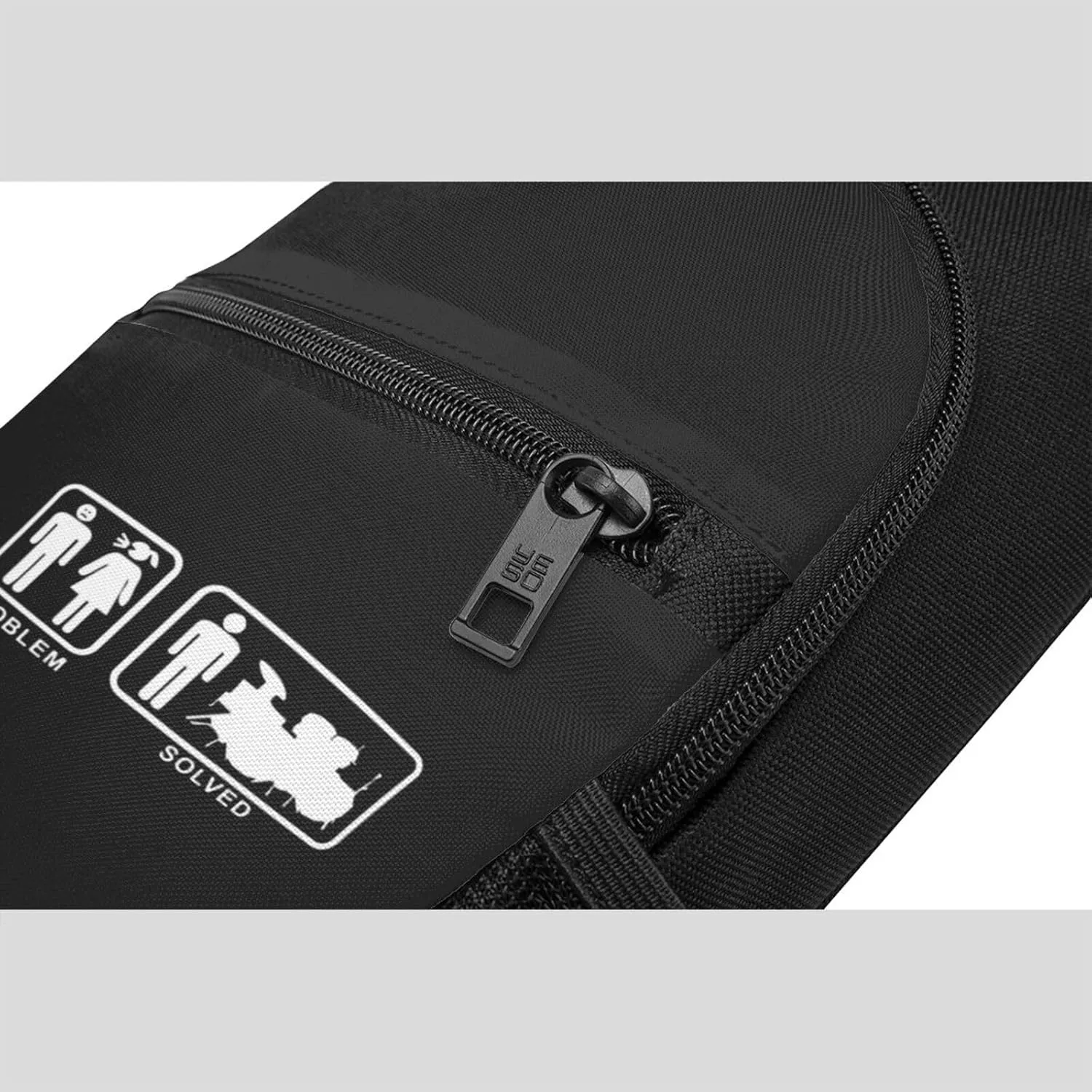 Drums Problem Solved Unisex Chest Bag Lightweight Crossbody Shoulder Bag Travel Pocket Black