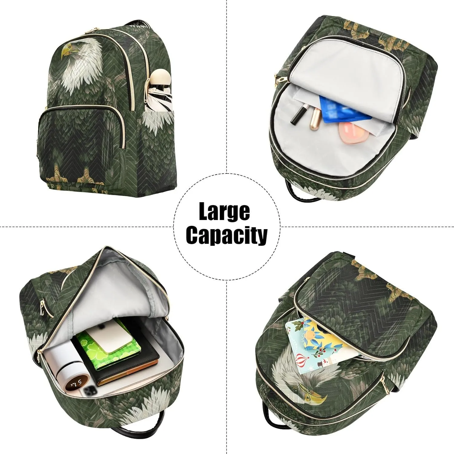 Eagle Mini Backpack Purse for Women Cute Small Backpack Light Weight Fashion Daypack for Work Travel Daily Backpack (Small Pattren 2)