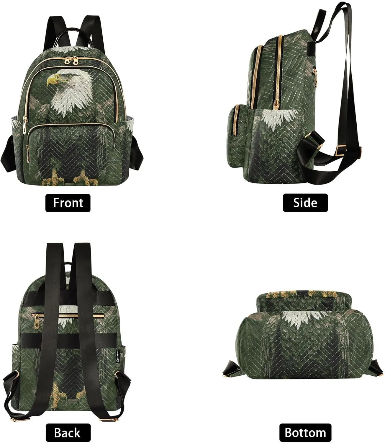 Eagle Mini Backpack Purse for Women Cute Small Backpack Light Weight Fashion Daypack for Work Travel Daily Backpack (Small Pattren 2)