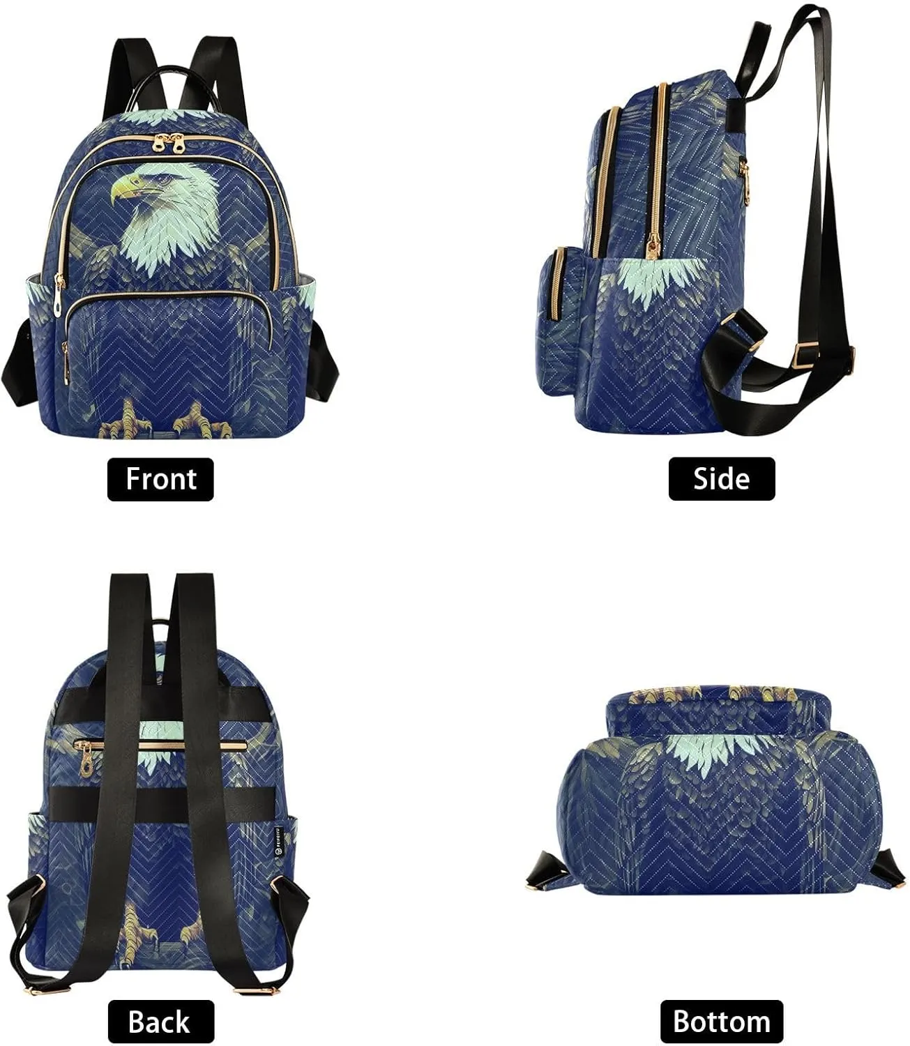 Eagle Mini Backpack Purse for Women Cute Small Backpack Light Weight Fashion Daypack for Work Travel Daily Backpack (Small Pattren 3)