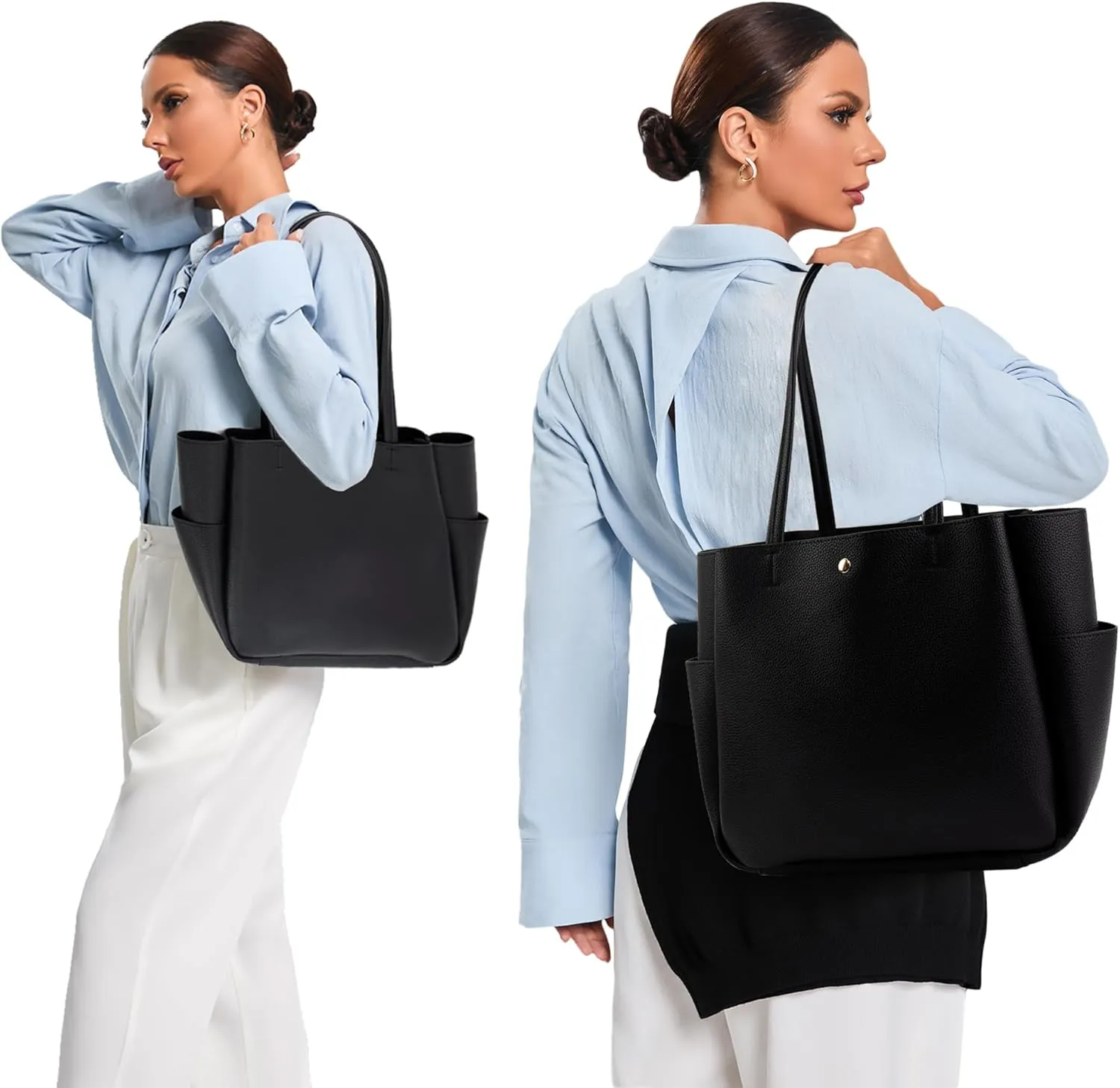 Faux Leather Tote Bag for Women Large Capacity Shoulder Bag Womens Oversized Tote Bag