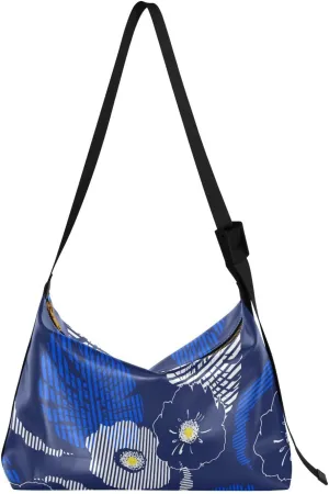 Flower Print Leather Crossbody Purse Water-Resistant Sling Bag for Women Crossbody Purse Leather Shoulder Handbag Patternt 1
