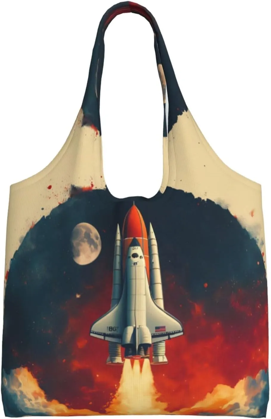 Flying shuttle Large capacity single-shoulder commuter canvas bag, suitable for shopping, travel, multi-purpose, light and not shoulder-squeezing