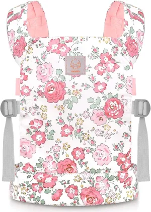 GAGAKU Reborn Baby Doll Carrier Baby Girl Carrier Baby Alive Stuffed Animal Doll Carriers for Little Girls - Pink Peony