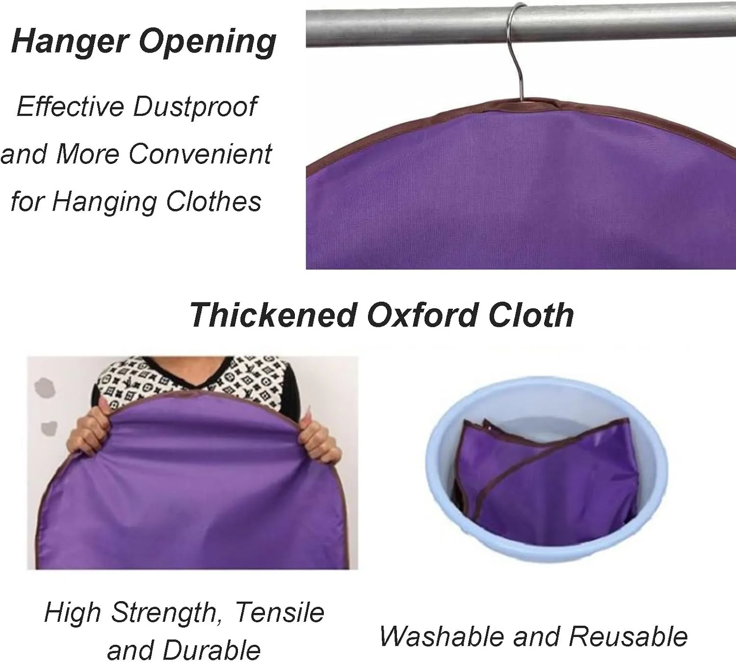 Garment Bag Suit Bag for Storage and Travel, Garment Covers with Zipper and Visible Transparent Window for Dresses, Suits, Coats, and More(Gray,58x160cm/23x63in)