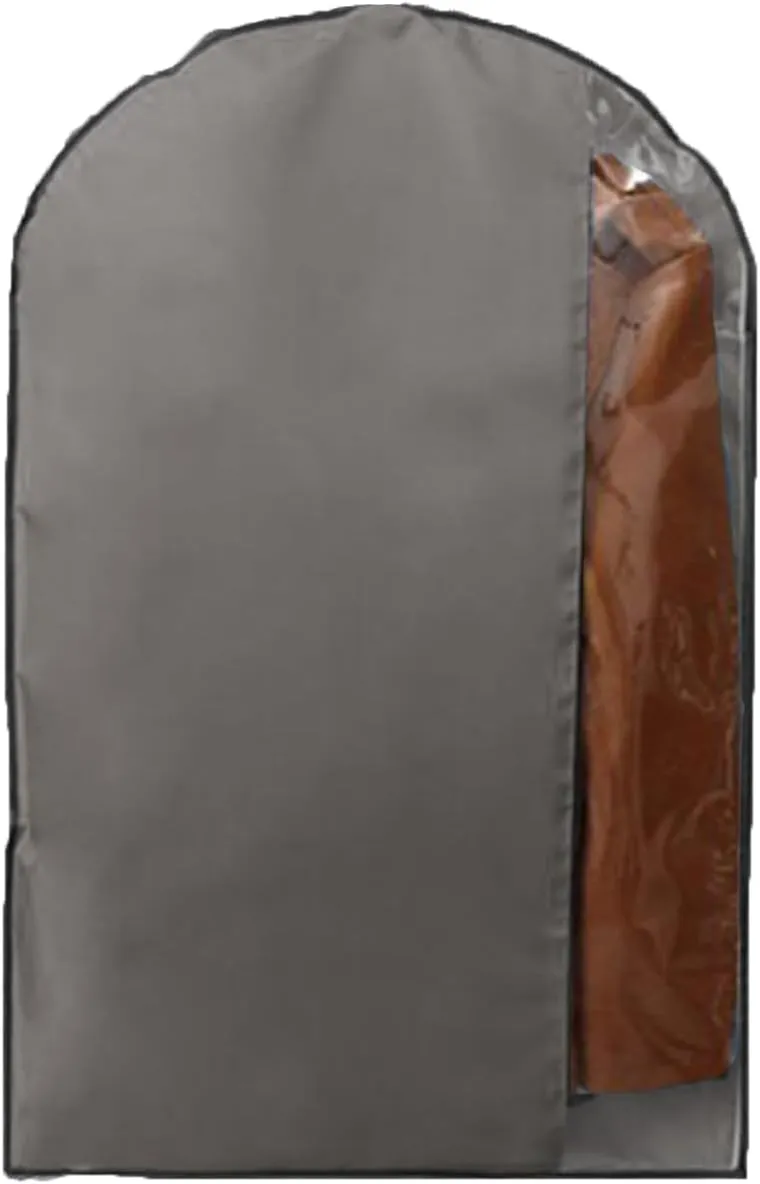 Garment Bag Suit Bag for Storage and Travel, Garment Covers with Zipper and Visible Transparent Window for Dresses, Suits, Coats, and More(Gray,58x160cm/23x63in)