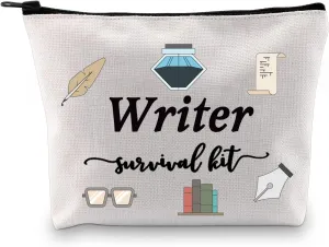 GJTIM Author Gift Journalist Novelist Gift Writers Cosmetic Bag Writer Survival Kit Gift for Writers (Survival Writer Bag)