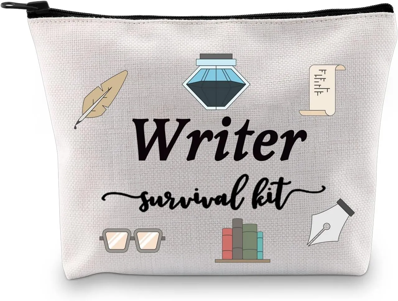 GJTIM Author Gift Journalist Novelist Gift Writers Cosmetic Bag Writer Survival Kit Gift for Writers (Survival Writer Bag)