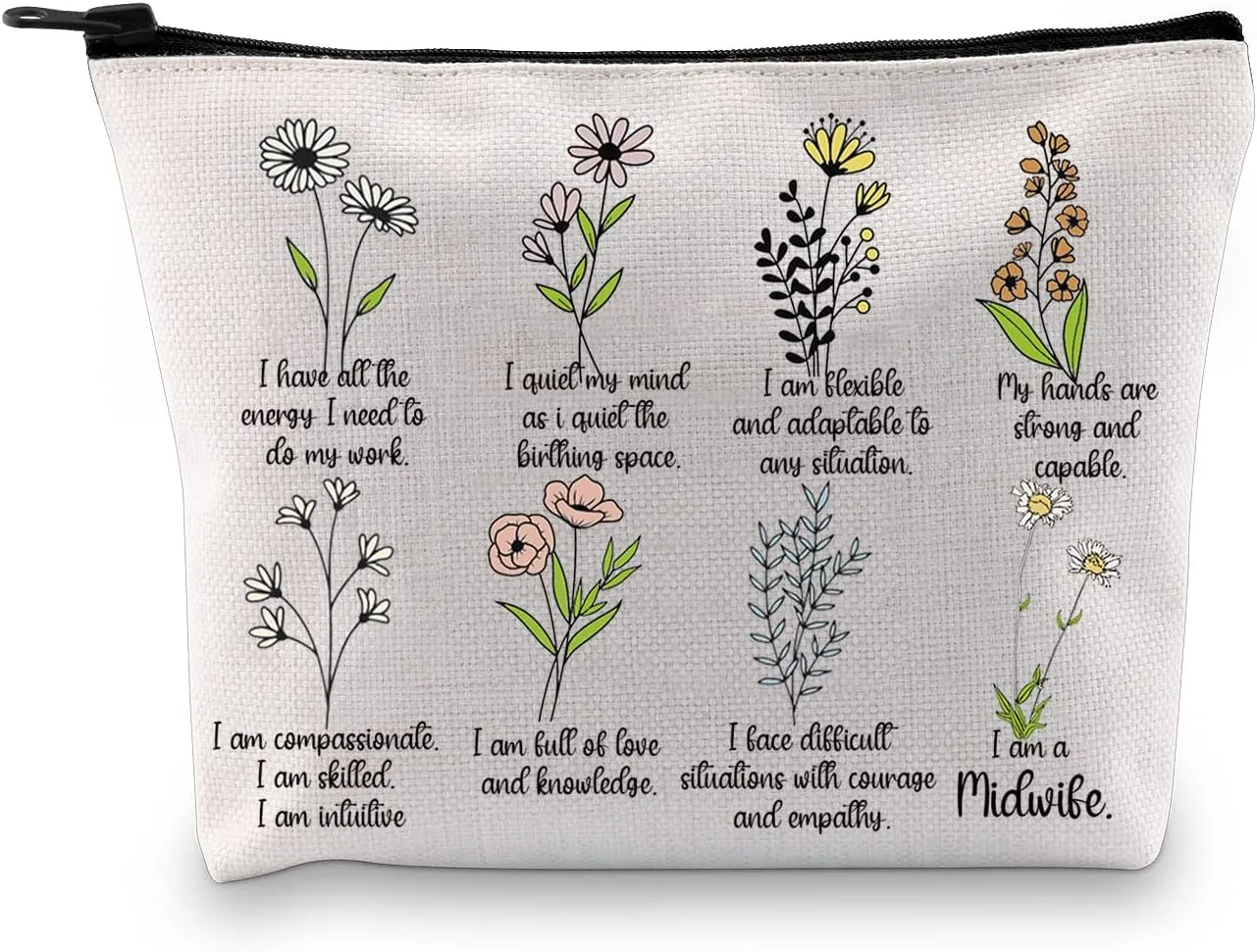 GJTIM Midwife Thank You Gift Doula Zipper Pouch Labor and Delivery Nurse Makeup Bag