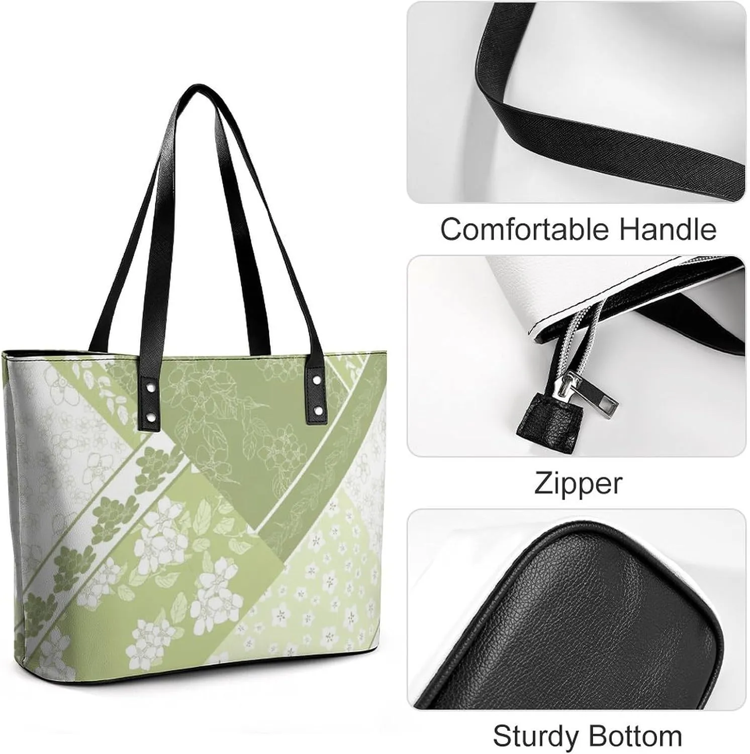 Guitar Hard Rock Hobo Handbags With Zipper Large Capacity Satchel Tote Bag Shoulder Bag