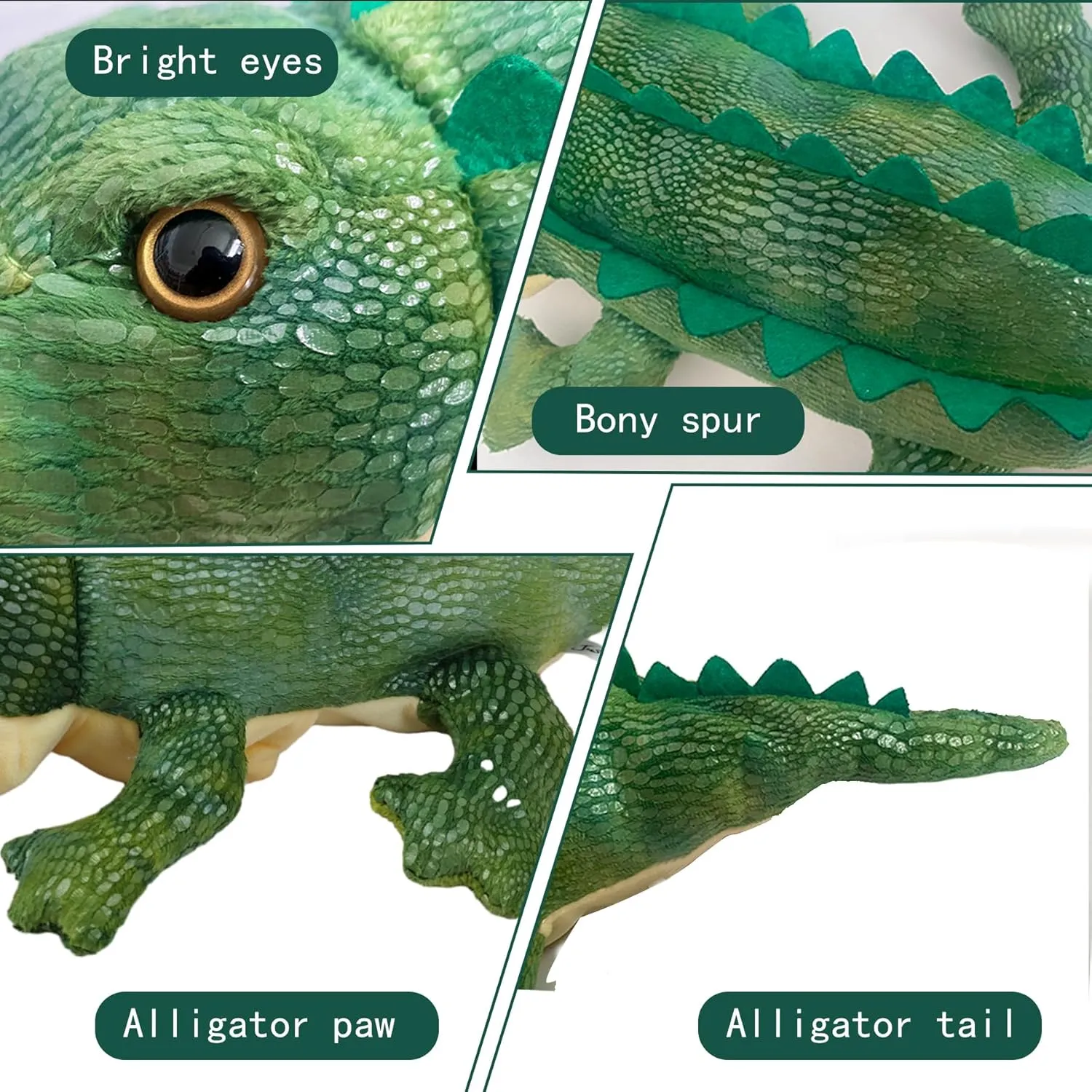 Hand Puppet Crocodile Puppet,Puppet with Movable Mouth, Role Play Story Animal Puppets,Soft Stuffed Crocodile Hand Puppets for Kids