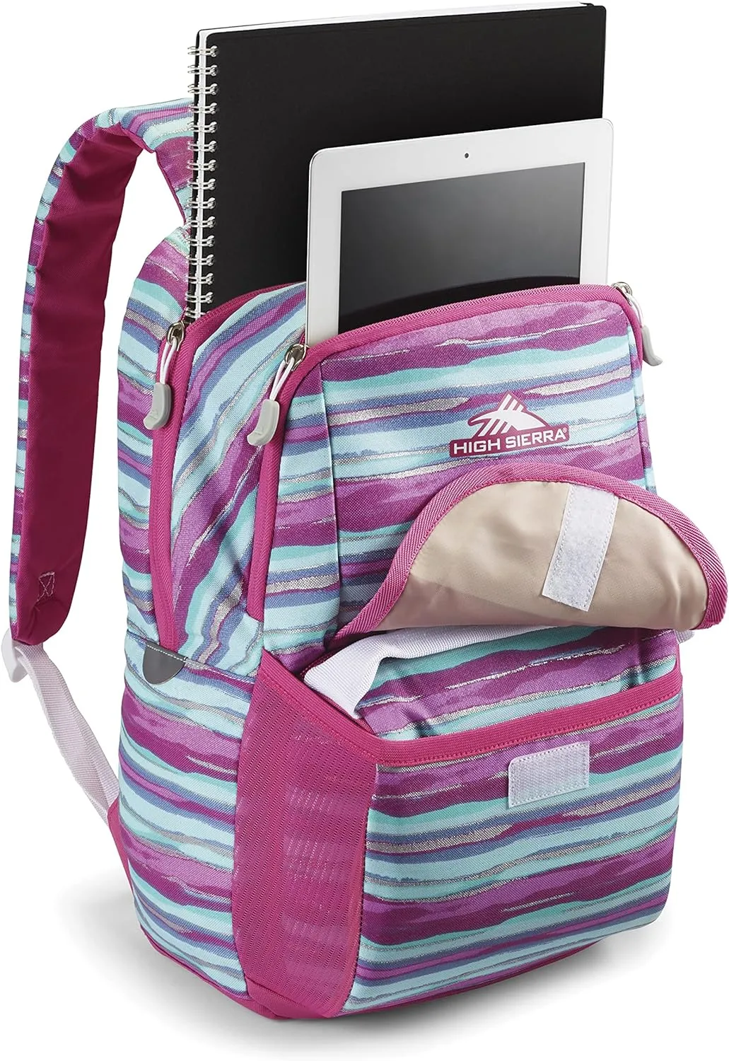 High Sierra Ollie Lunchkit Backpack In Watercolor Stripes
