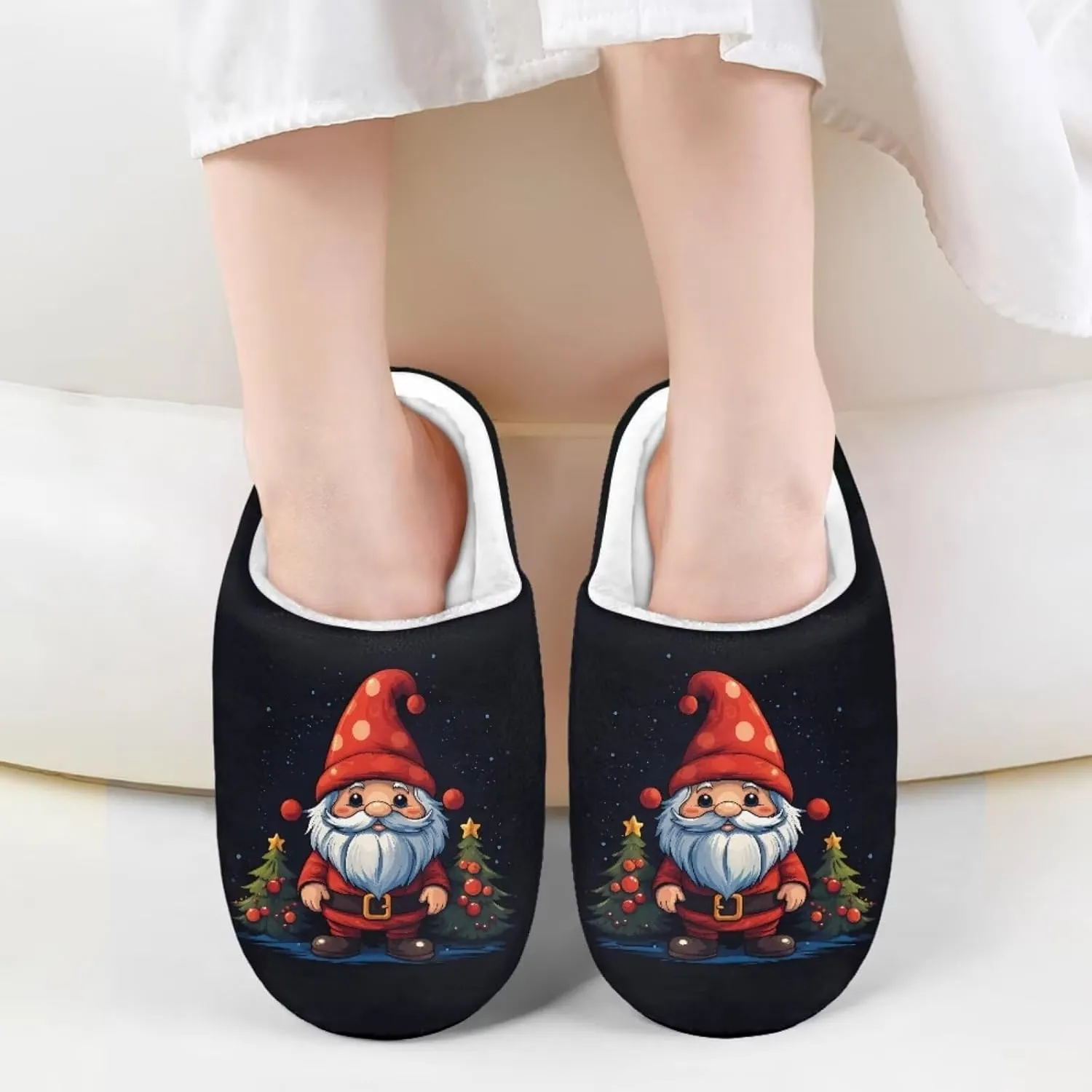 Howilath Boys Girls Christmas Slippers Kids House Cute Slippers for Toddler Plush Warm Slippers Non-Slip Winter Shoes