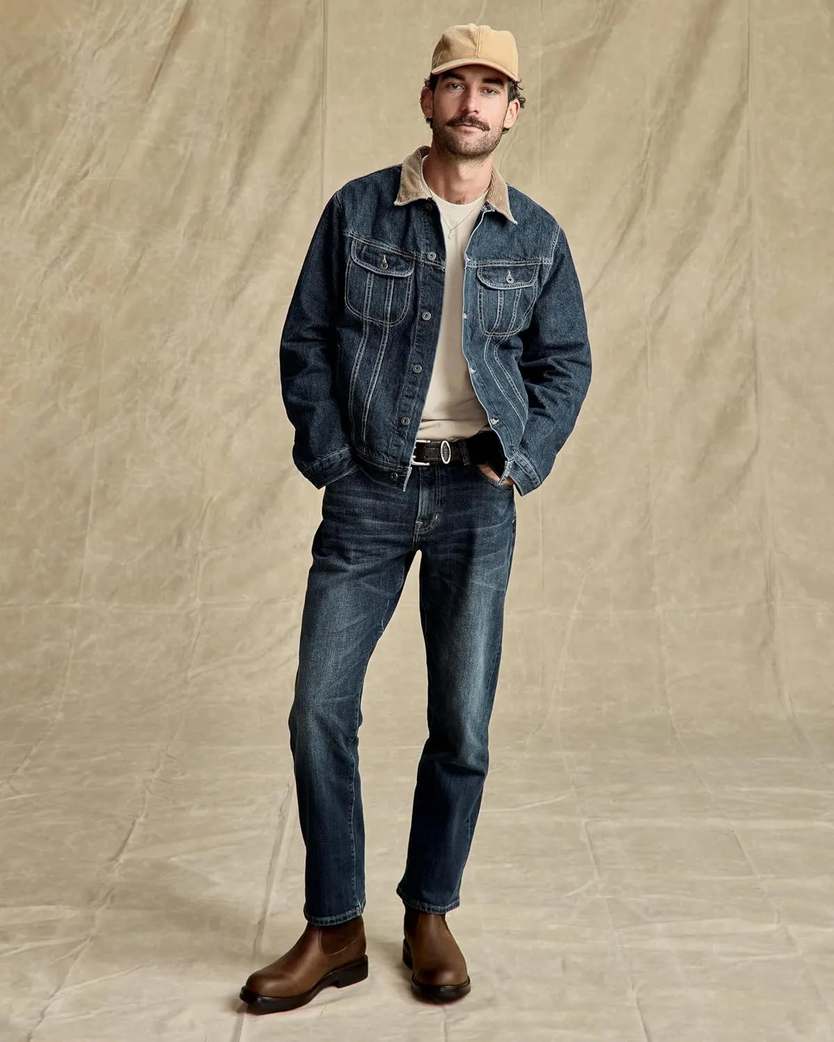 Huckberry Stretch Selvedge Denim Jeans for Men - 11.7 oz Mens Jeans with 1% Stretch, Copper Rivets- Year-Round Men Jeans