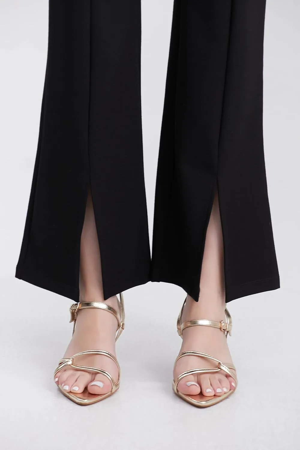iiimmu Women's Sexy Low Heel Ankle Strappy Sandals Kitten Heels Pointed Toe Faux Leather Dress Daily Wear Parties Office