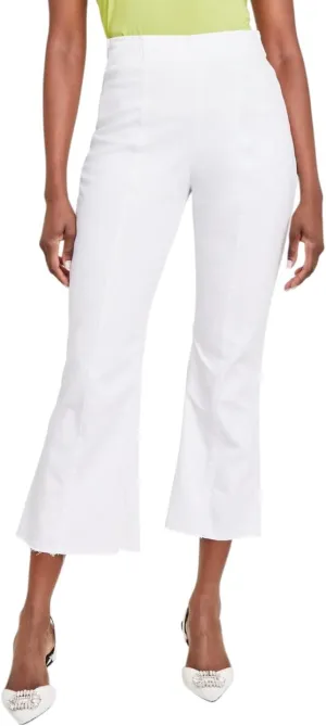 I.N.C. INTERNATIONAL CONCEPTS Women's High-Rise Pull-On Flared Cropped Jeans Bright White 16