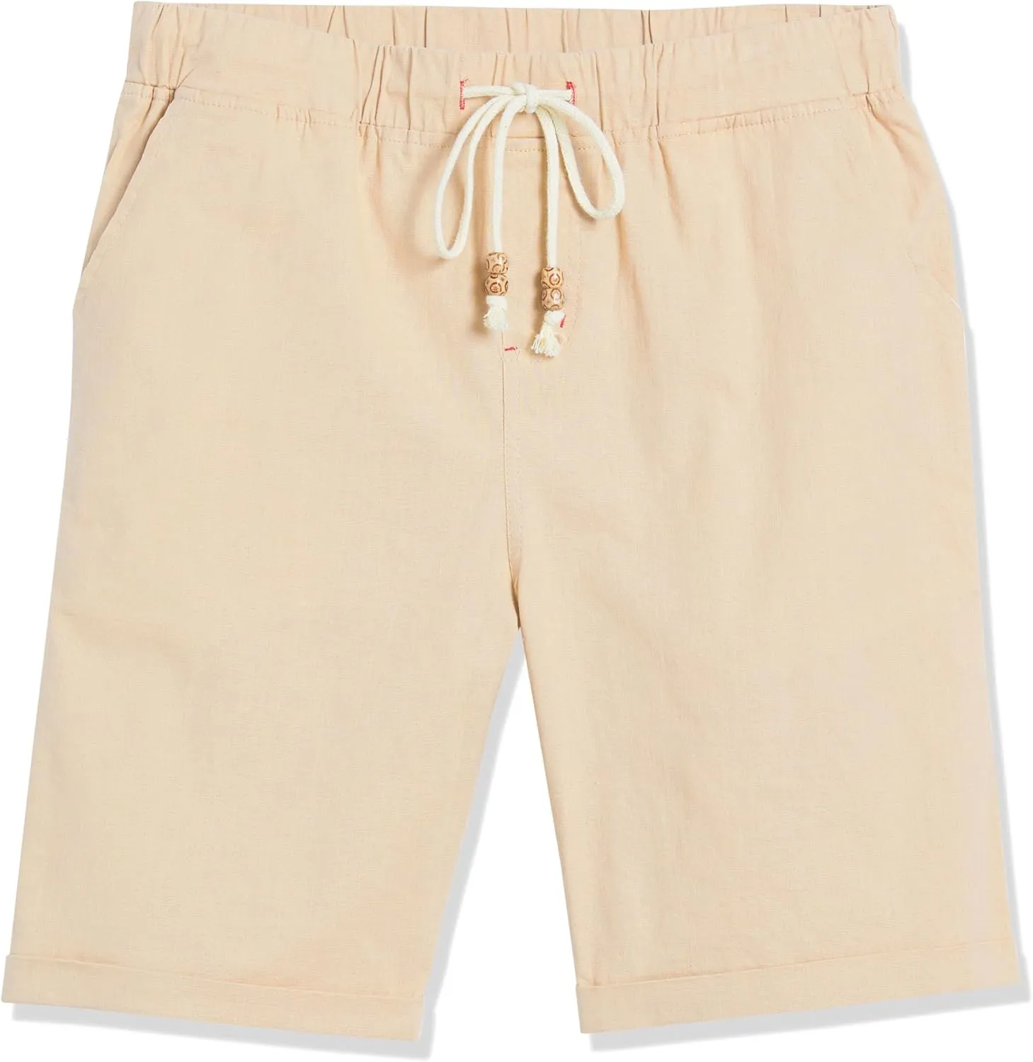 Janmid Men's Linen Shorts Casual Drawstring Summer Beach Shorts for Men