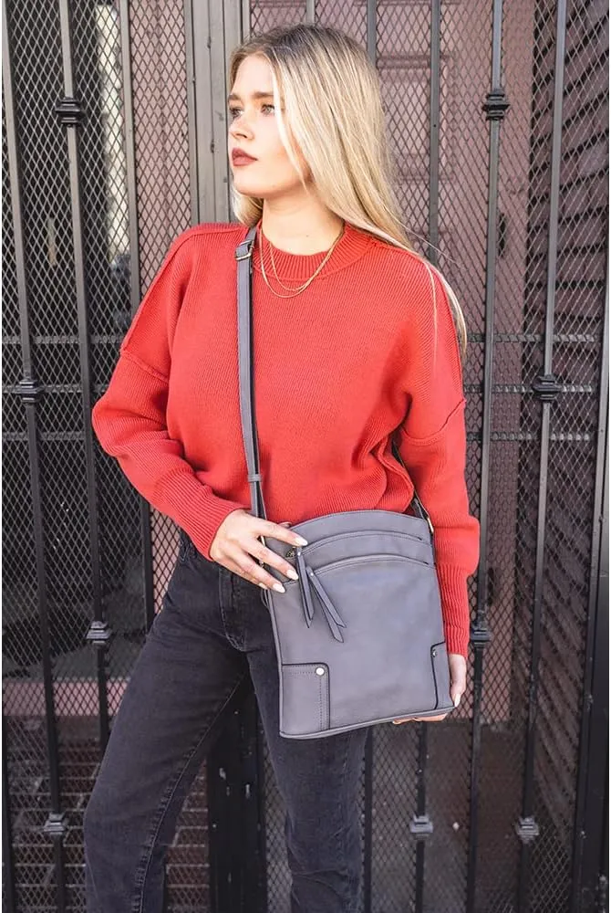 JESSIE & JAMES Robin Multipocket Concealed Carry Crossbody Bag with Lock and Key