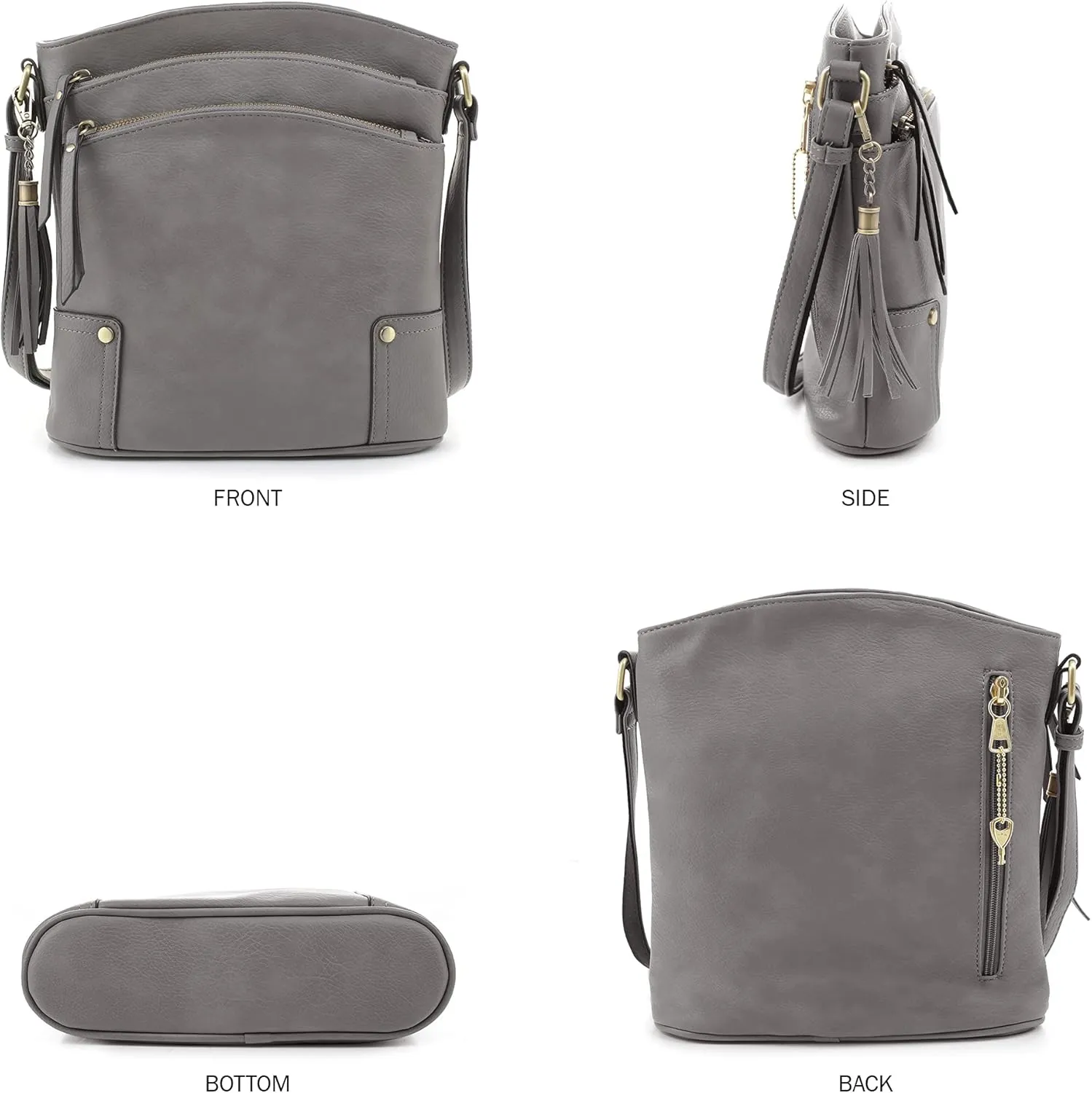 JESSIE & JAMES Robin Multipocket Concealed Carry Crossbody Bag with Lock and Key