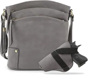 JESSIE & JAMES Robin Multipocket Concealed Carry Crossbody Bag with Lock and Key