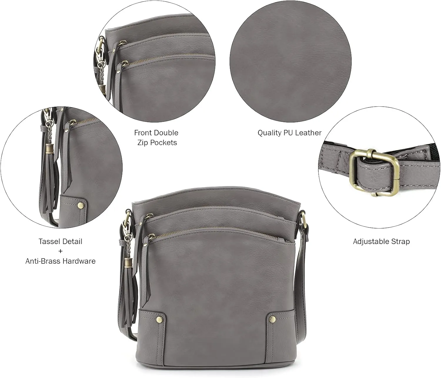 JESSIE & JAMES Robin Multipocket Concealed Carry Crossbody Bag with Lock and Key