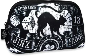 Jinx Proof Halloween Black Cat Luck Goth Gothic Cosmetic Bag Pouch