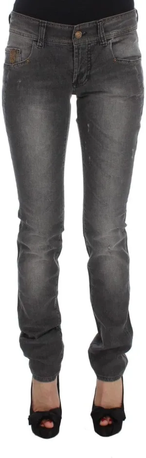 John Galliano Elegant Slim Fit Gray Wash Women's Jeans
