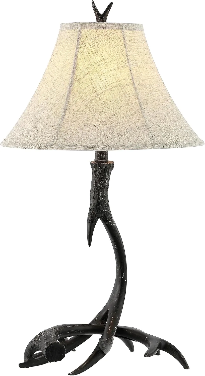 JONATHAN Y JYL6305C Antler 27.5" Rustic Resin LED Table Lamp, Traditional for Bedroom, Living Room, Office, Kids Room, Entryway, College Dorm, Bookcase, LED Bulb Included, Black