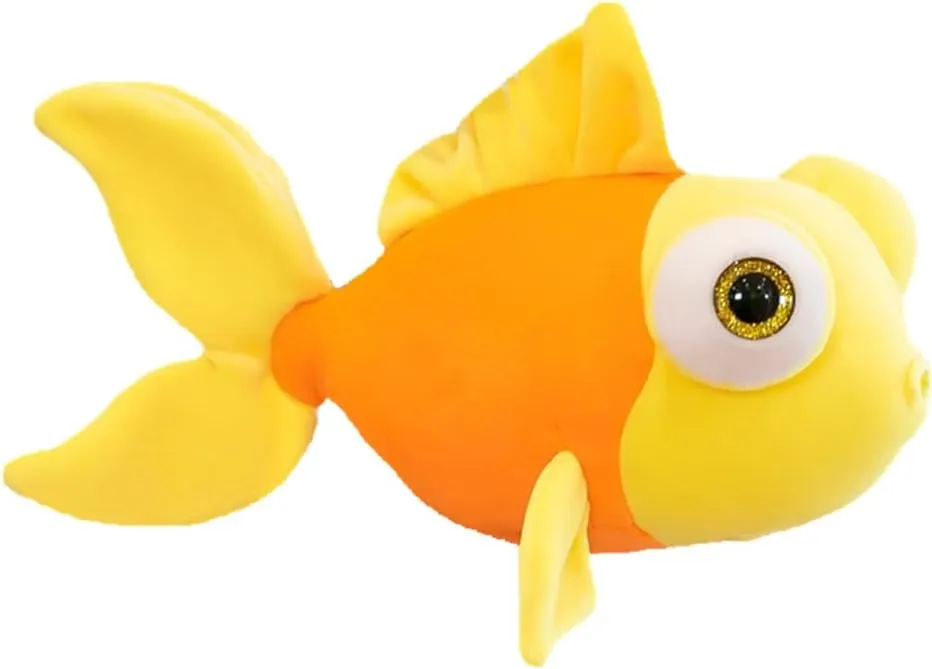 JOSON Goldfish Plush Stuffed Animal, Soft Goldfish Doll Pillow, Birthday for Boys and Girls (13.7 inch) (Yellow)