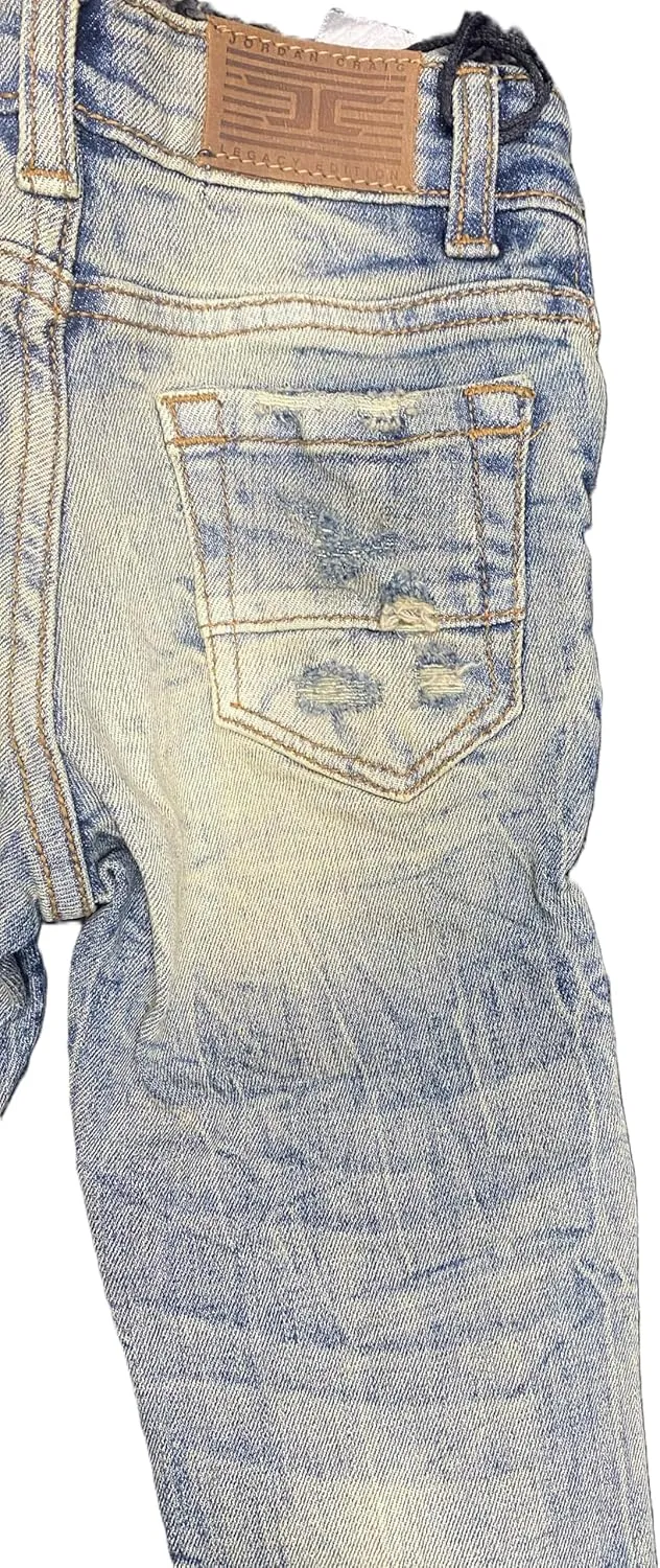 Kids Super Stretch Ripped Desert Jeans