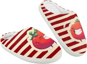 Kids Winter Warm Cotton Slippers Soft Plush Slippers Indoor Non Slip Flannel Fuzzy House Shoes for Boys Girls US 9-15