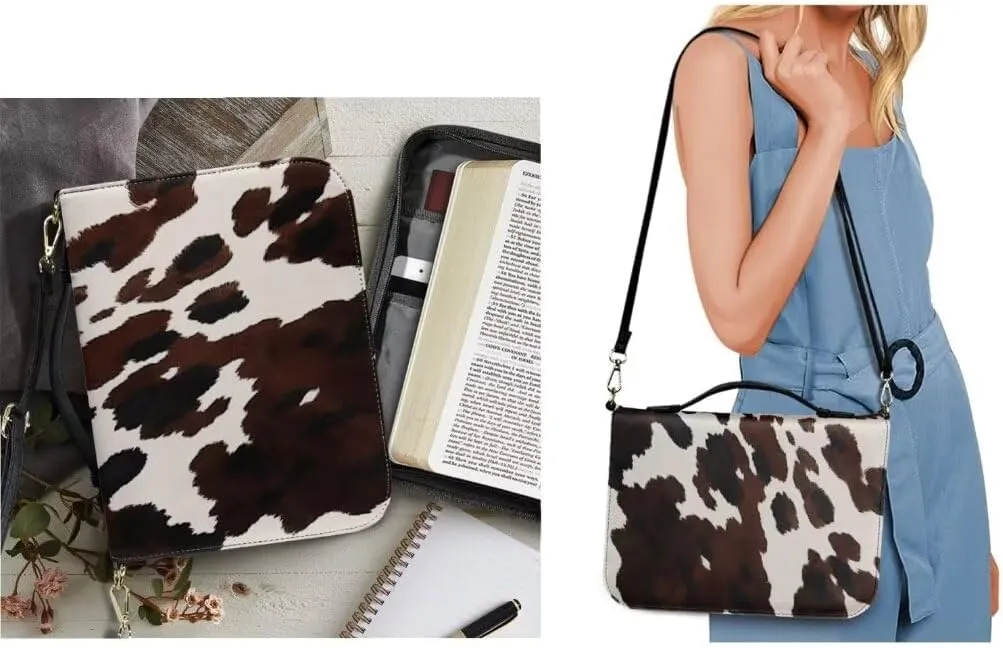 Kuiaobaty Bible Cover Protection Large Capacity Bible Carrying Bag PU Leather Bible Cover