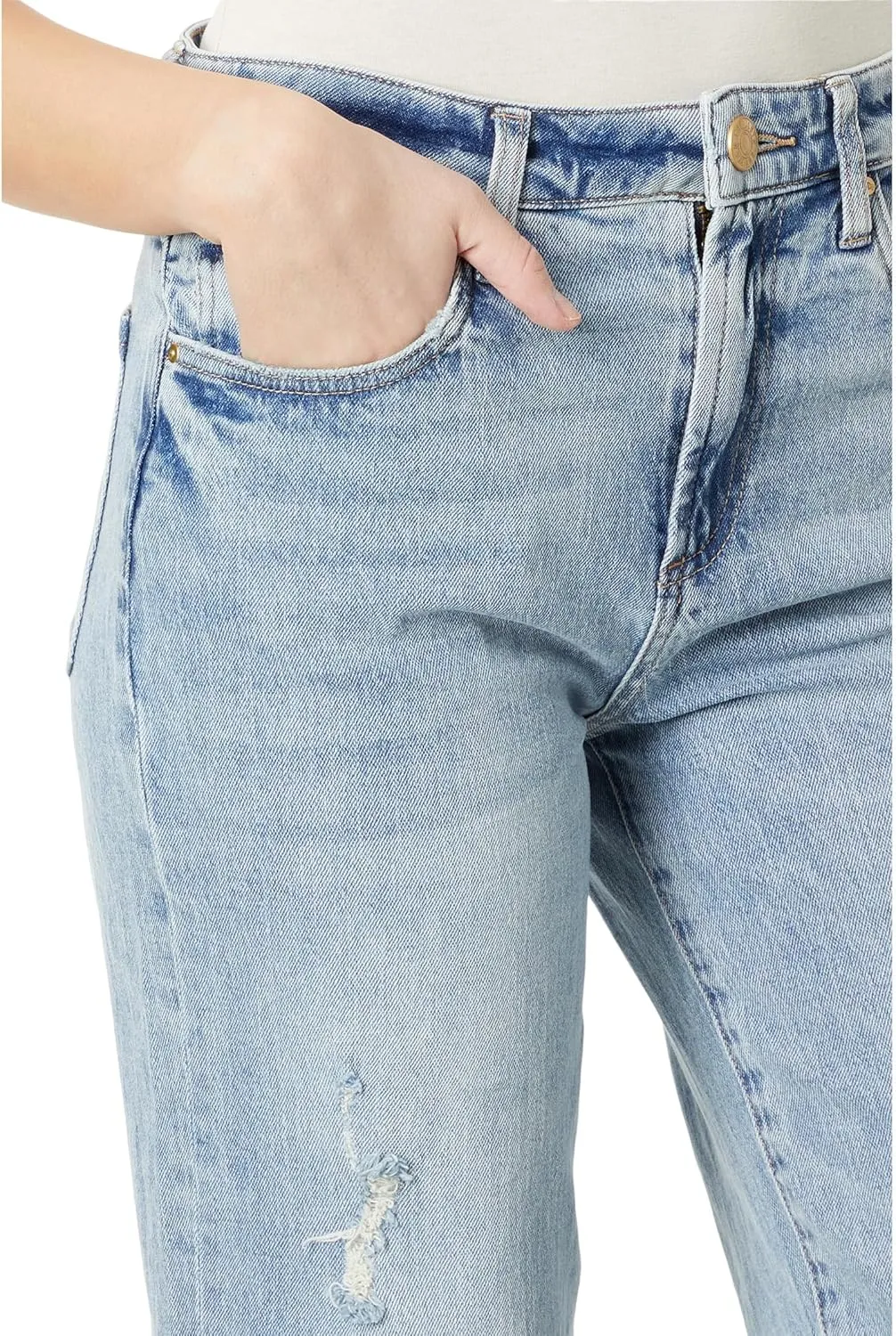 KUT from the Kloth Women's Miller High-Rise Wide Legs-5 Pockets in Candescent
