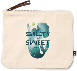Lantern Press Cayucos, California, Salty but Sweet, Mermaid, 100% Cotton Zipper Pouch, Travel Accessory, Go Bag