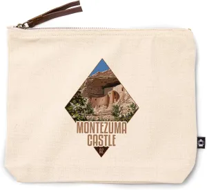 Lantern Press Montezuma Castle National Monument, Arizona, The Castle, 100% Cotton Zipper Pouch, Travel Accessory, Go Bag