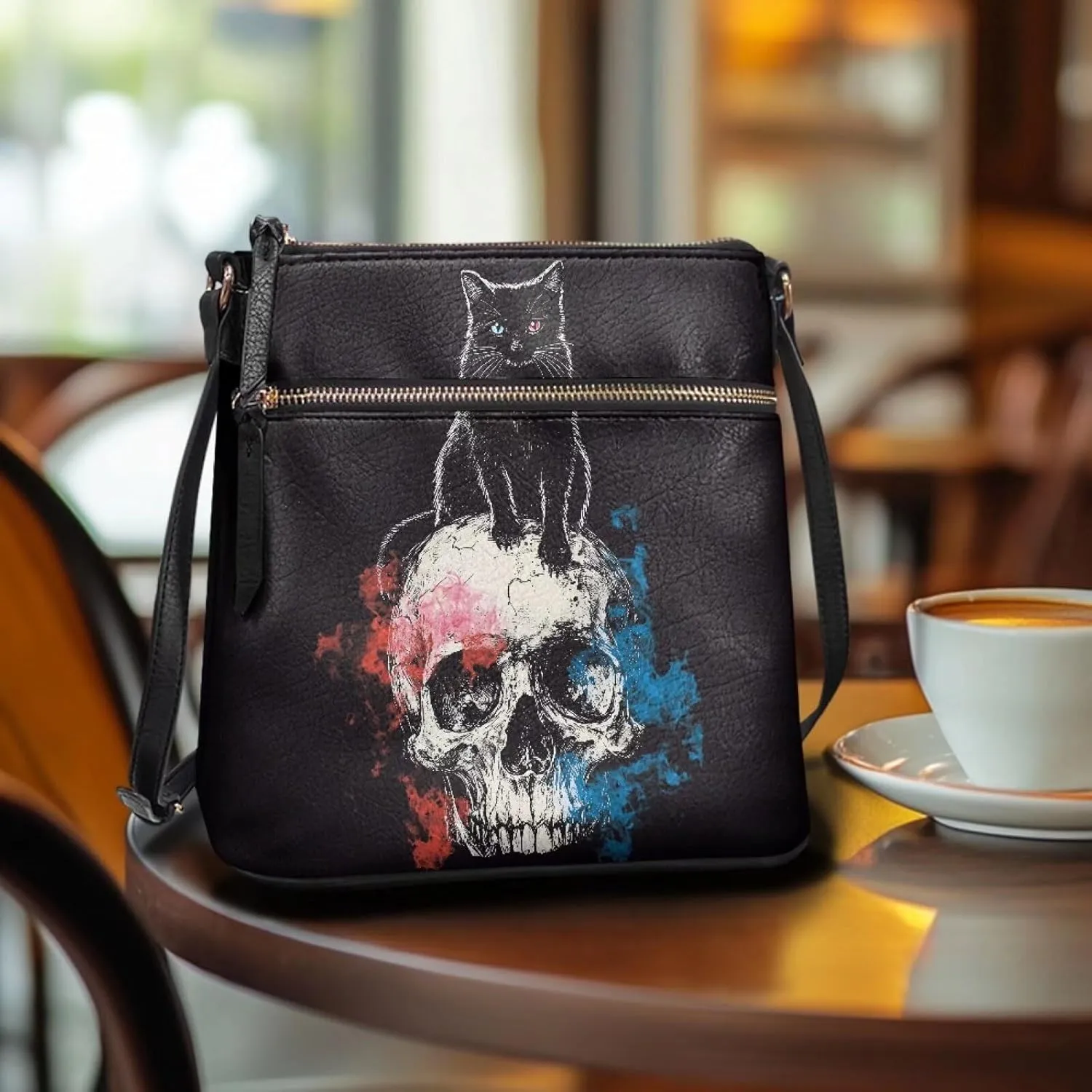 Large Capacity Leather Shoulder Bag with Adjustable Strap for Women