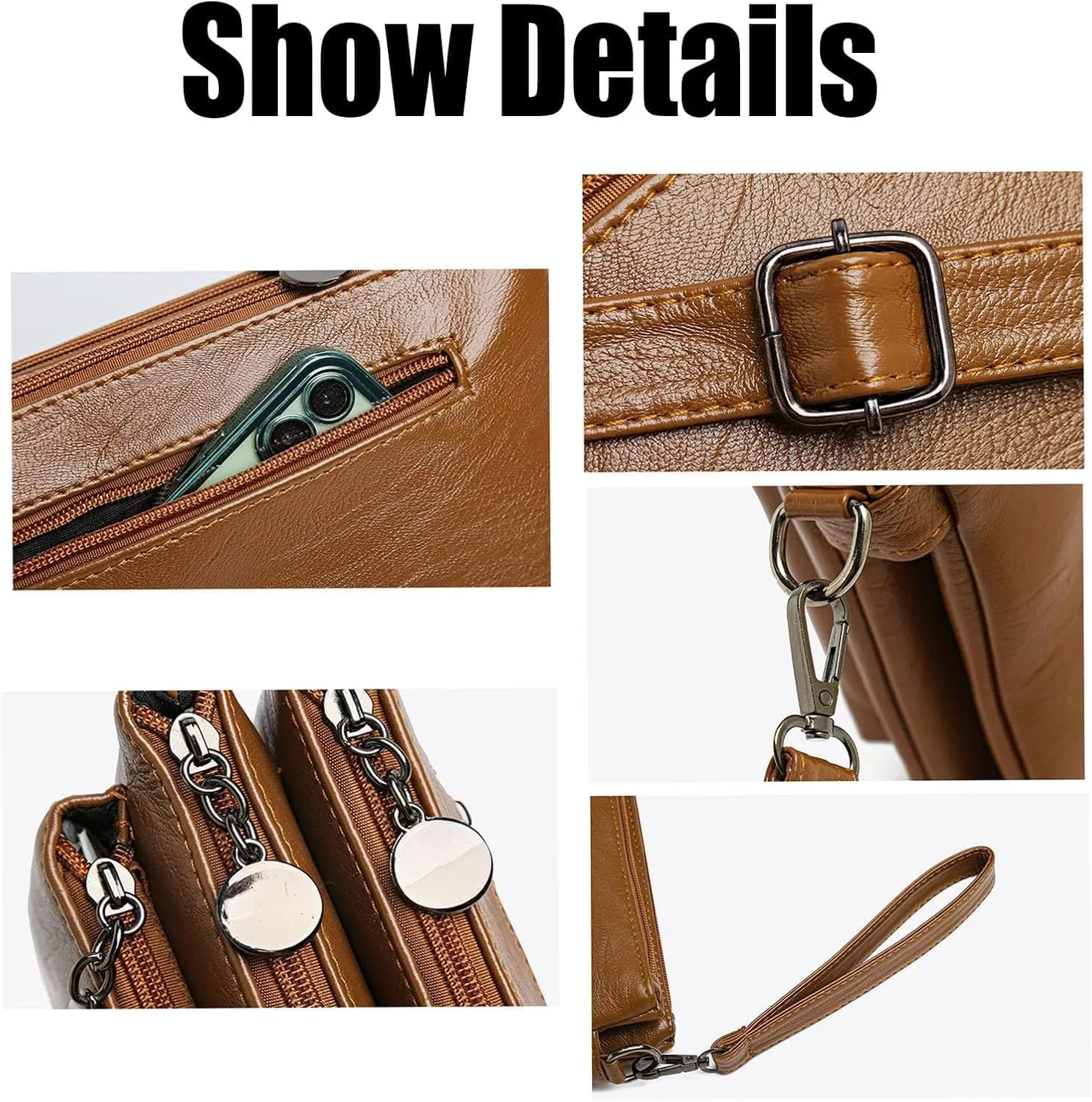 Large Capacity Phone Bag Crossbody Bag, Large Capacity Crossbody Bag for Women, Multiple Pockets Purse (03,M)