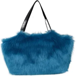 Large Winter Purse for Women Trendy 2024 Fluffy Tote Bag Fuzzy Large Tote Bag Faux Fur Crossbody Bag