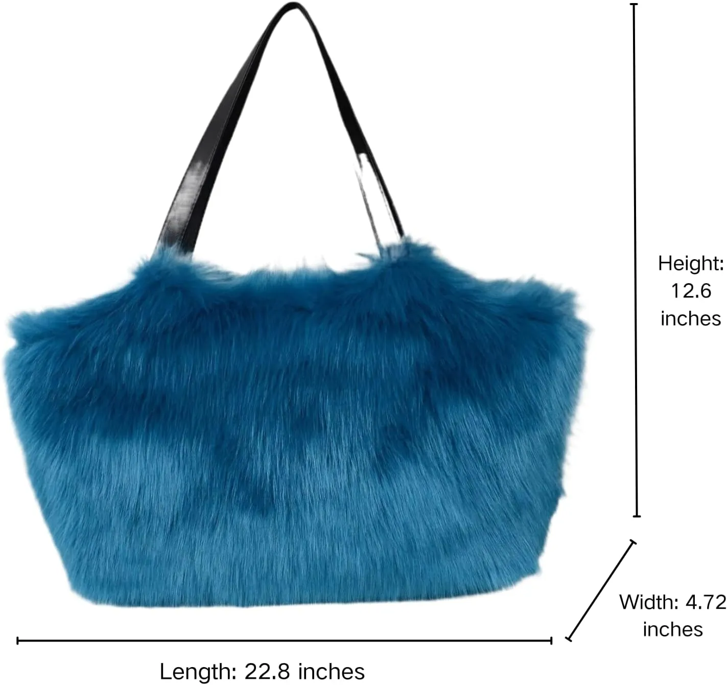 Large Winter Purse for Women Trendy 2024 Fluffy Tote Bag Fuzzy Large Tote Bag Faux Fur Crossbody Bag