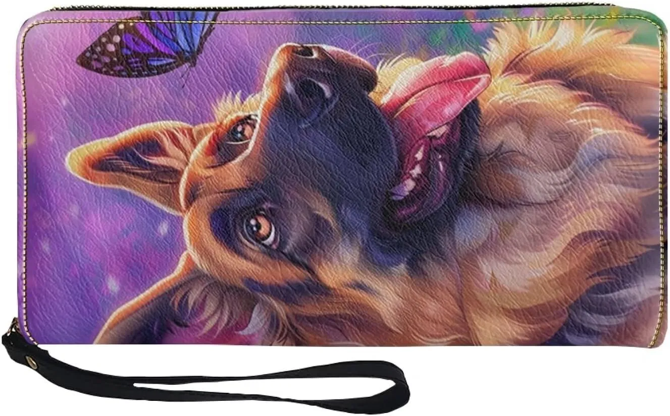 Long Wallet for Women Zipper Around Purse Large Capacity Clutch Bag Pouch PU Leather