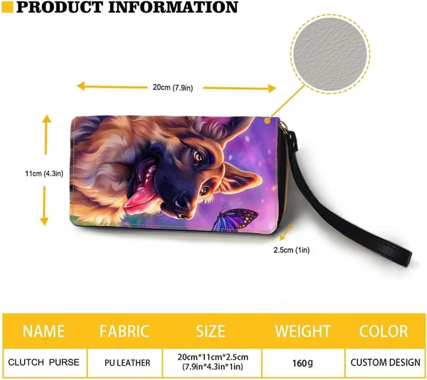 Long Wallet for Women Zipper Around Purse Large Capacity Clutch Bag Pouch PU Leather