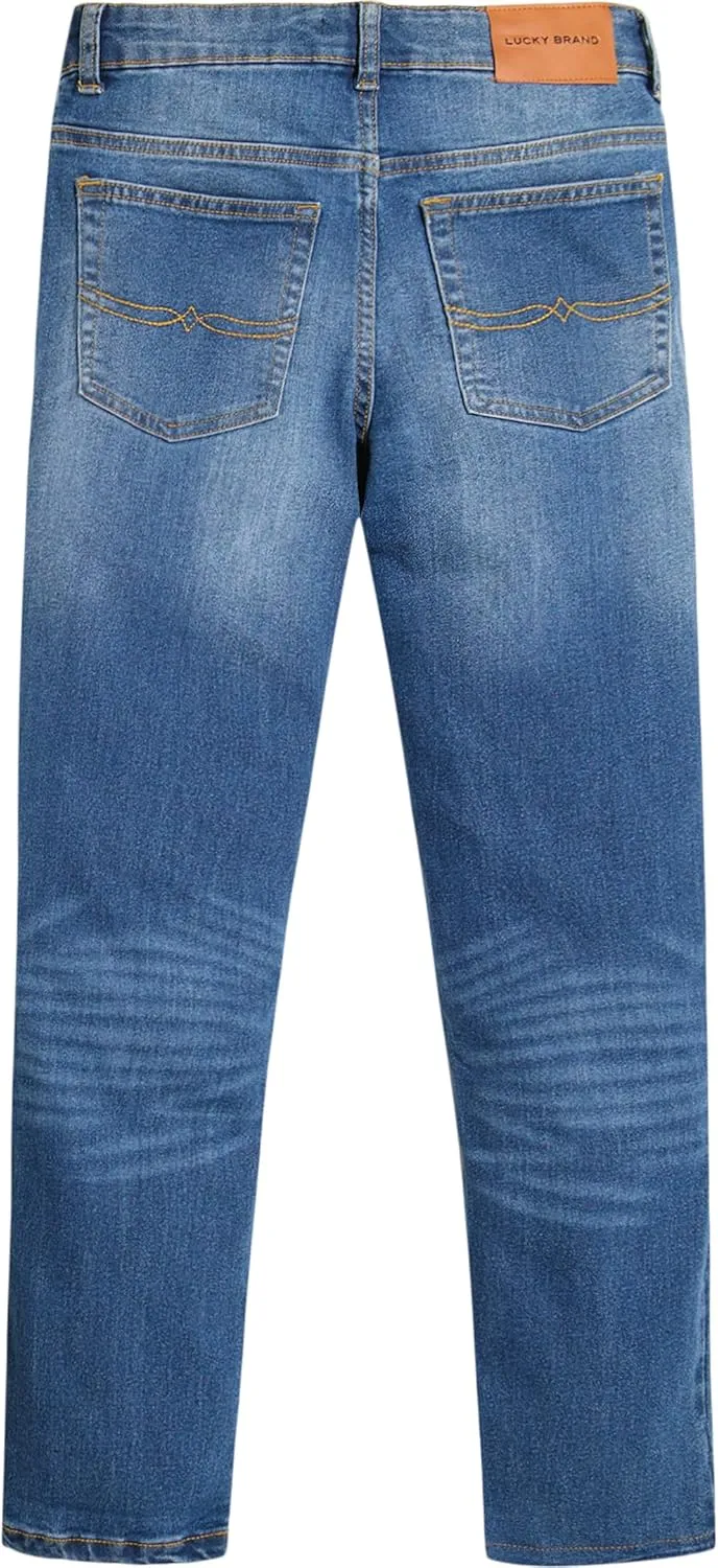 Lucky Brand Boys' Skinny Fit Stretch Denim Jean 5Pocket Style Zipper Fly & Button Closure