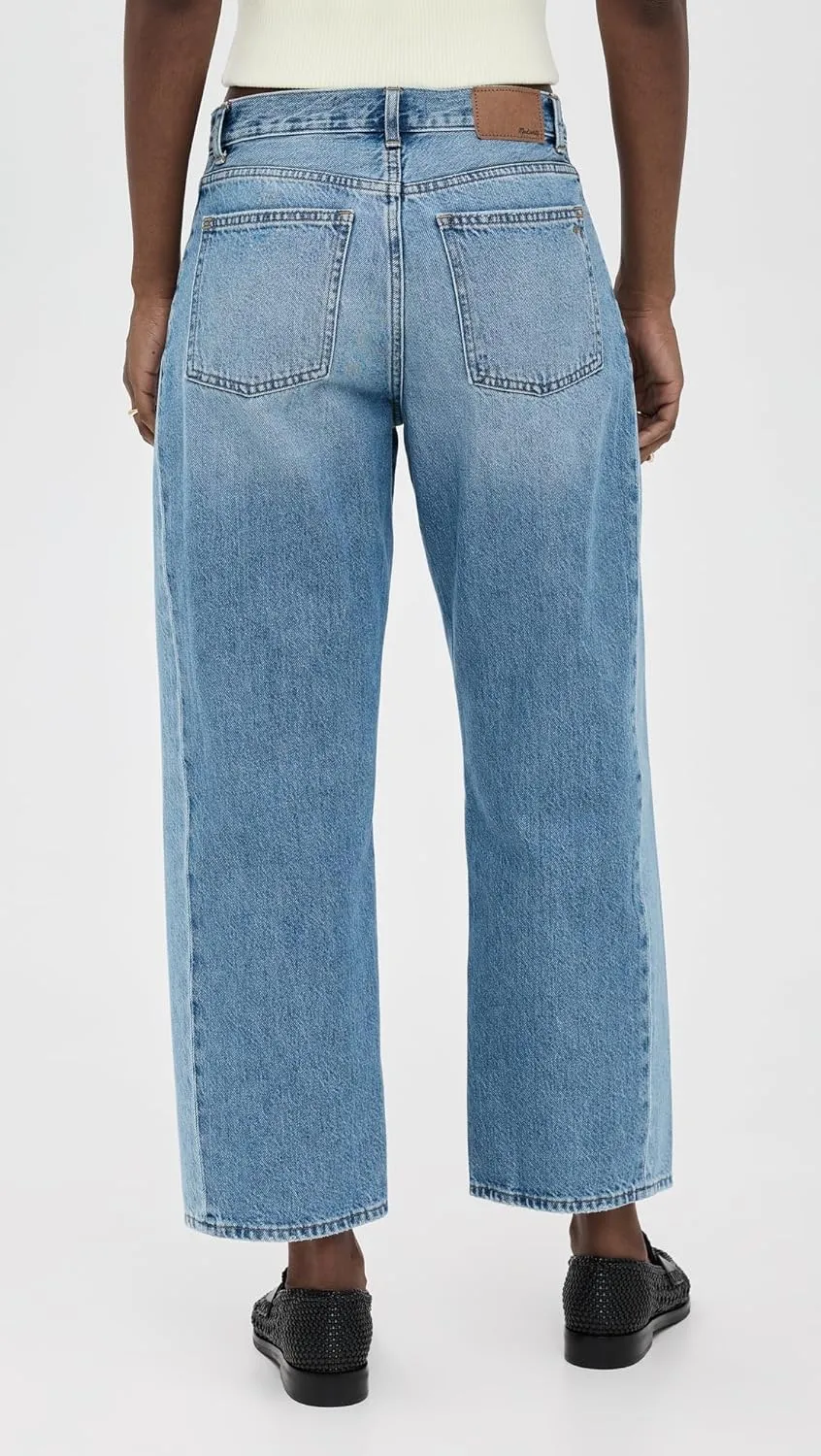 Madewell Women's Pieced Barrel-Leg Jeans in Redlands Wash