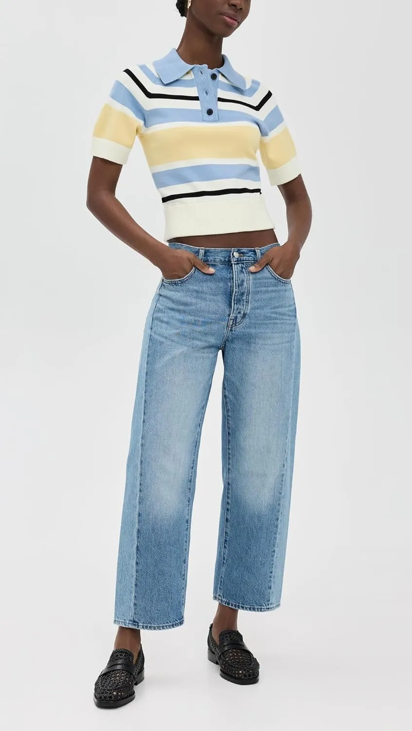Madewell Women's Pieced Barrel-Leg Jeans in Redlands Wash