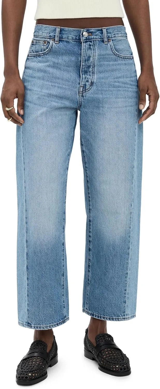 Madewell Women's Pieced Barrel-Leg Jeans in Redlands Wash